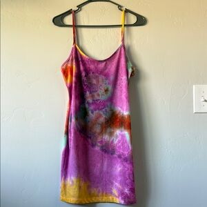 SHEIN Multicolor Tie-Dye Dress